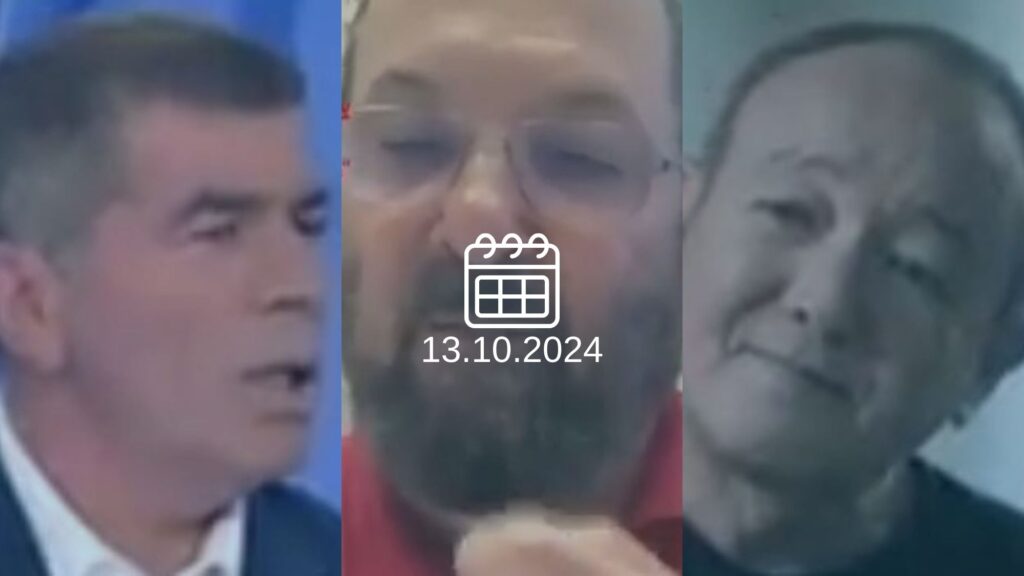 אהוד ברק, גבי אשכנזי, צ'ייני (צילום מסך טלוויזיה)